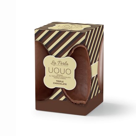 La Perla di Torino - UOUO Easter egg with Triple chocolate, 100g