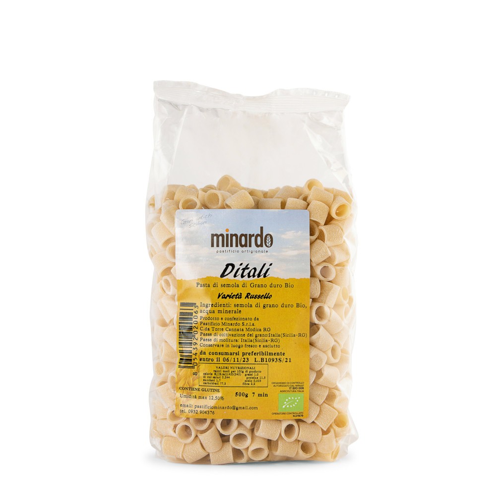 Ditali organic durum pasta, 500g  webshop