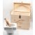 White Carrara marble mortar with oilwood pestle and wooden box, "Extra", 20 cm