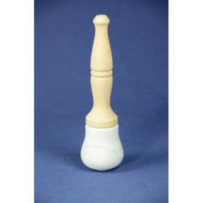   Bükk törőfa fehér carrarai márvány fejjel, 20-24 cm-es mozsárhoz