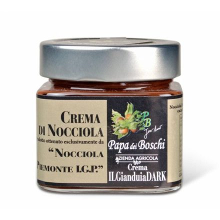 Papa dei Boschi Crema Gianduja - dark chocolate Piedmont hazelnut cream IGP, 250g
