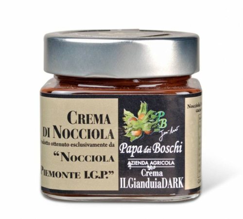 Papa dei Boschi Crema Gianduja - dark chocolate Piedmont hazelnut cream IGP, 250g