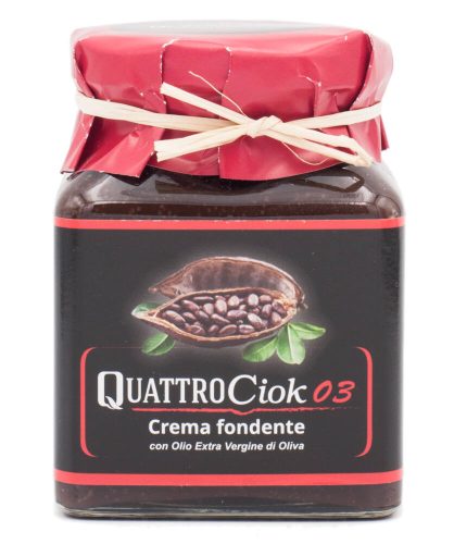 Quattrociocchi Crema Fondente - hazelnut cream with extra virgin olive oil and dark chocolate, 320g