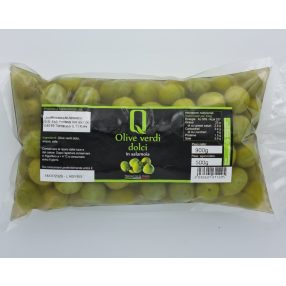   Quattrociocchi - Nocellara zöld, édes olajbogyó sós páclében, 500g