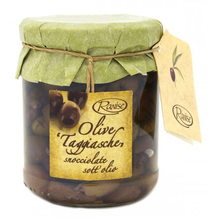 Ranise Taggiasca pitted black olives in olive oil, 180g