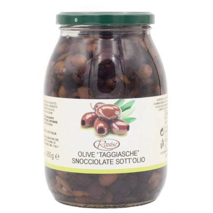 Ranise Taggiasca pitted black olives in olive oil, 950g