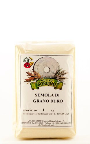 Sobrino Semola di grando duro - Organic semolina wheat flour (TDD), 1kg